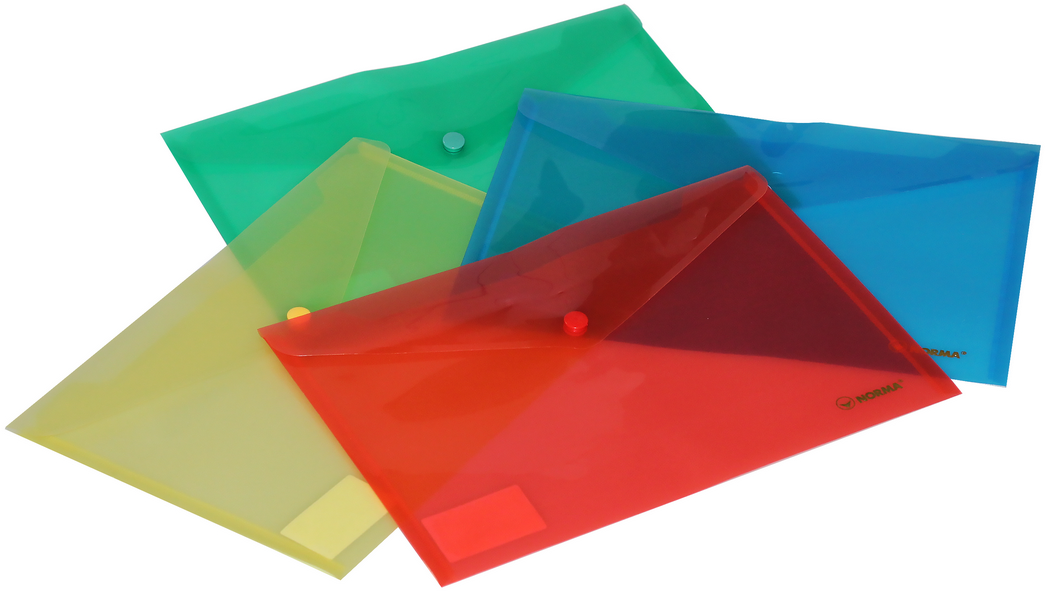 Папка з кнопкою NORMA (5016N), поліпропілен, 160мкм, A4, 150 аркушів, прозора